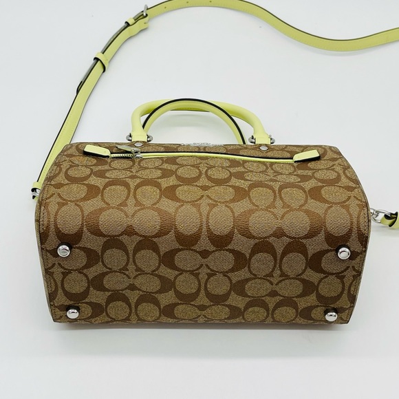 Coach Rowan Satchel Crossbody Bag in Signature Canvas - Picture 6 of 10